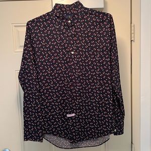 Ralph Lauren life preserver shirt. Hardly worn. Freshly dry cleaned. Like new.